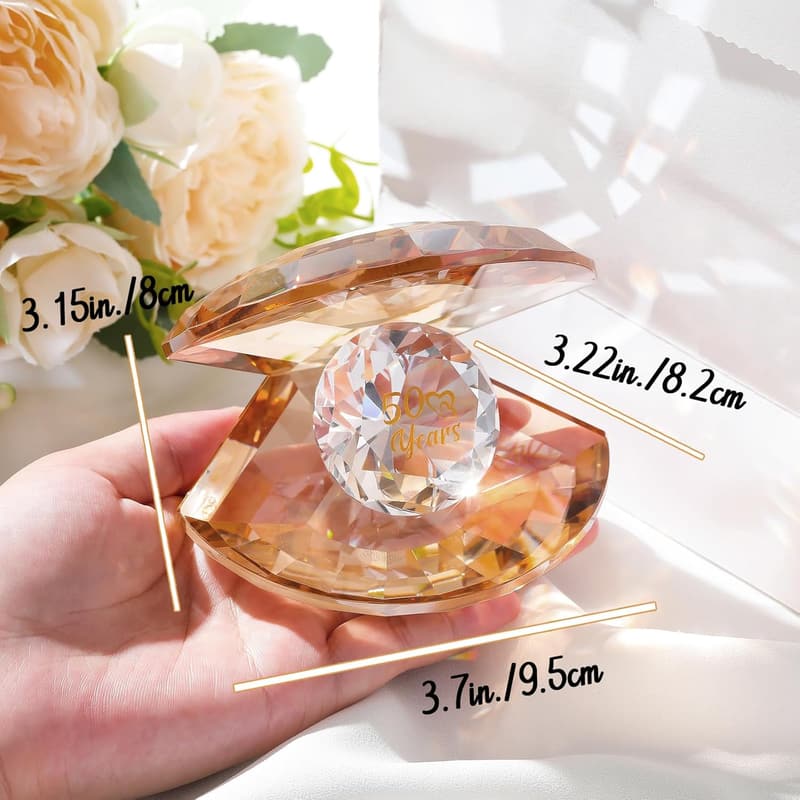 50th Wedding Anniversary Amber Shell Gifts for Couples