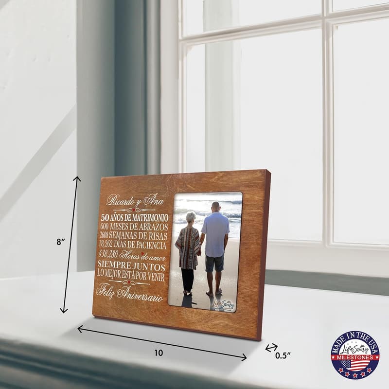 50th Anniversary Personalized Picture Frame for Couples