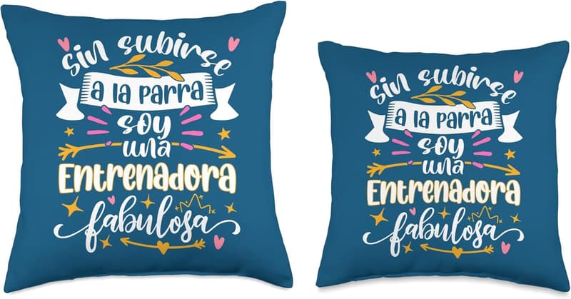 Fun Personal Trainer Throw Pillow for Women, 16x16, Multicolor