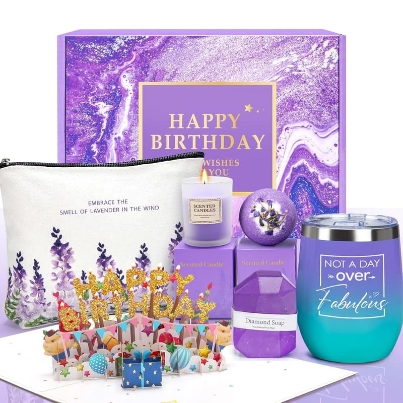 Women's Birthday Spa Gift Basket - Unique Relaxation Treat