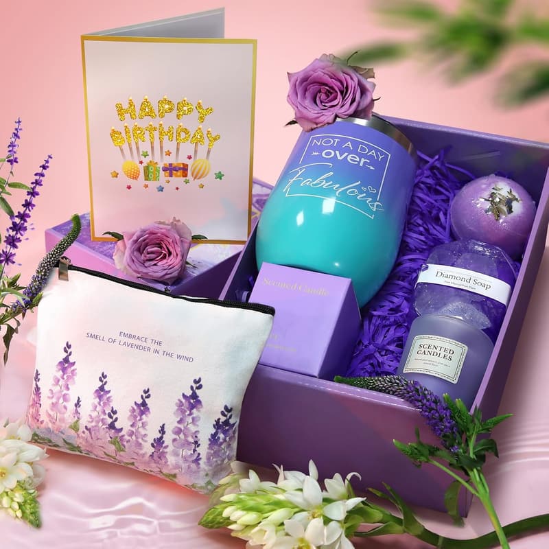 Women's Birthday Spa Gift Basket - Unique Relaxation Treat