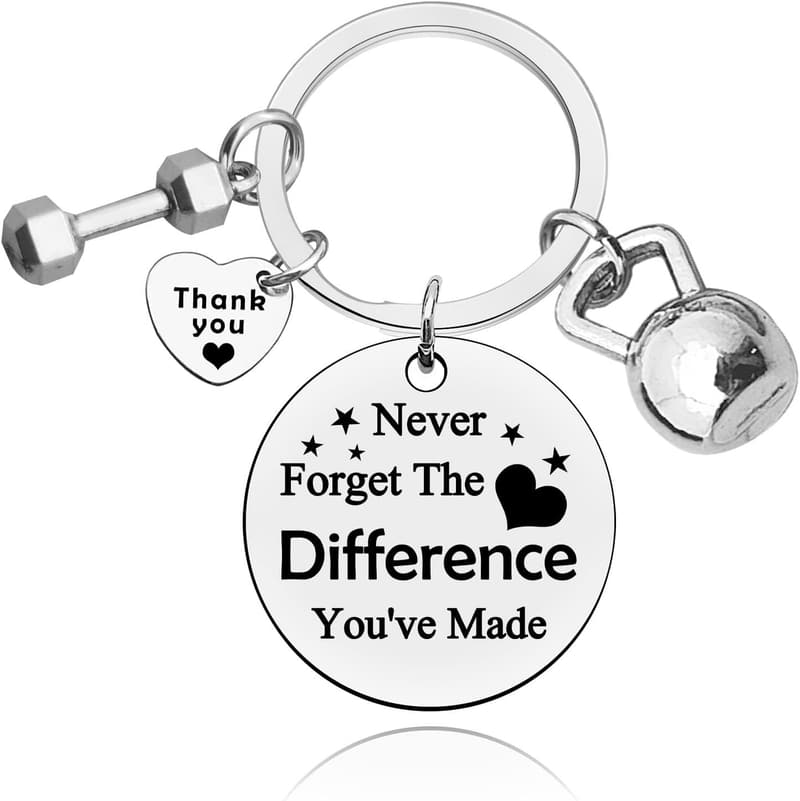 Fitness Trainer Appreciation Keychain Gift for Coaches