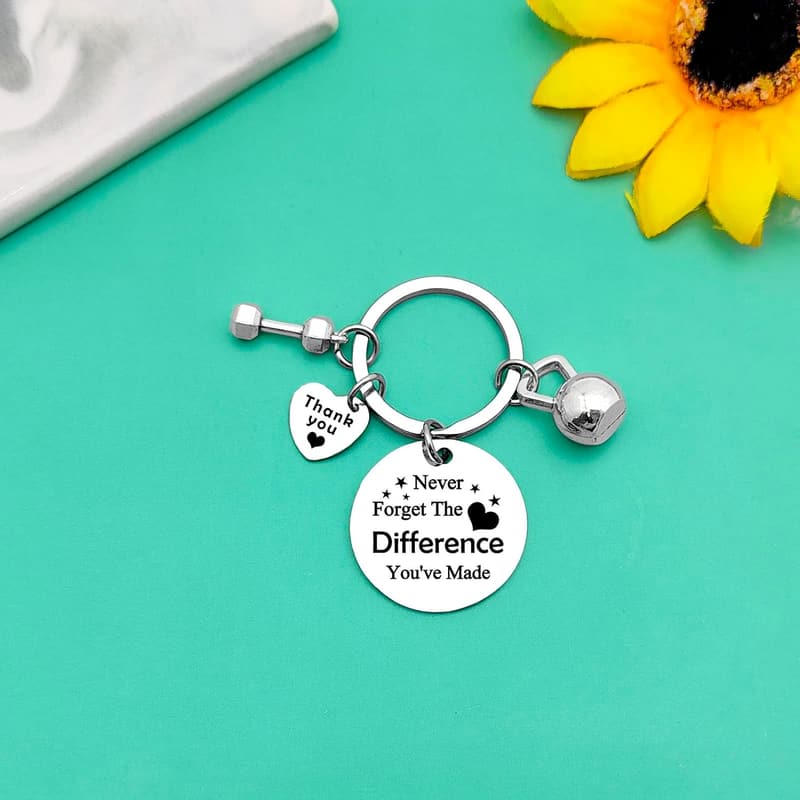 Fitness Trainer Appreciation Keychain Gift for Coaches