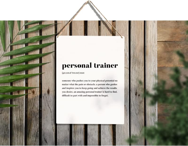 Personal Trainer Definition Wooden Sign Wall Art