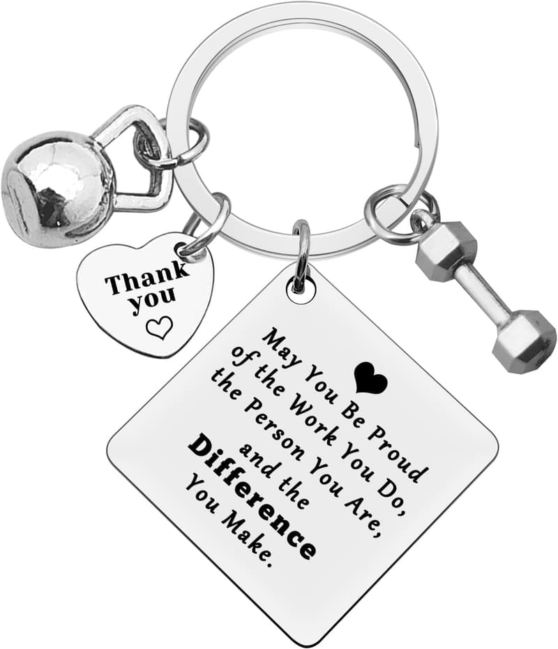 Fitness Trainer Appreciation Keychain Gift for Personal Trainer