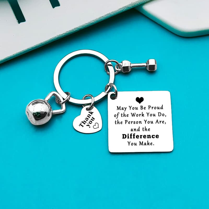 Fitness Trainer Appreciation Keychain Gift for Personal Trainer