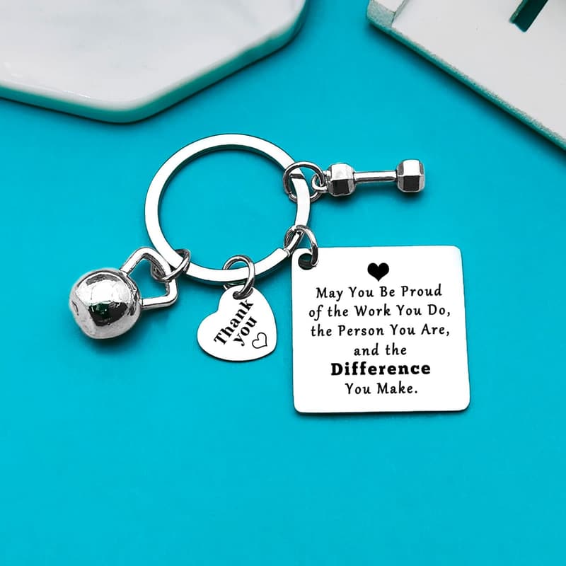 Fitness Trainer Appreciation Keychain Gift for Personal Trainer