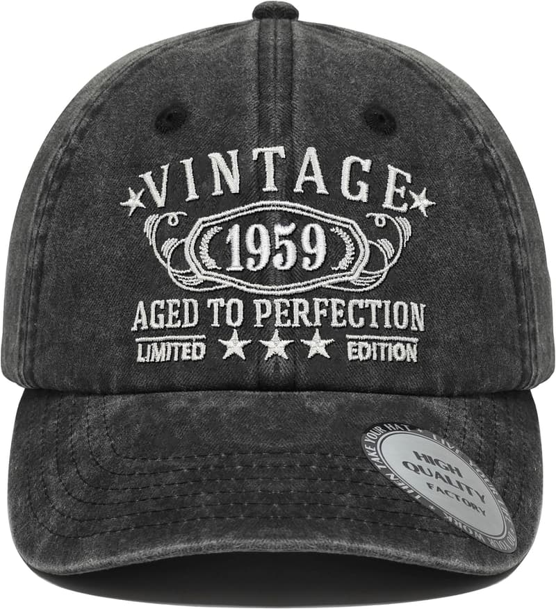 Personalized Vintage Hat for 30th-100th Birthdays