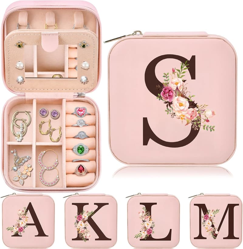 Personalized Travel Jewelry Case for Women - Ideal Mother's Day Gift