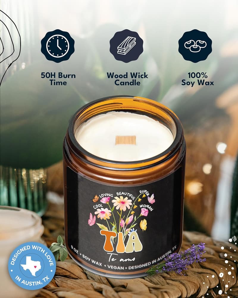 Aunt Birthday Candle - Best Aunt Ever Gift in Spanish