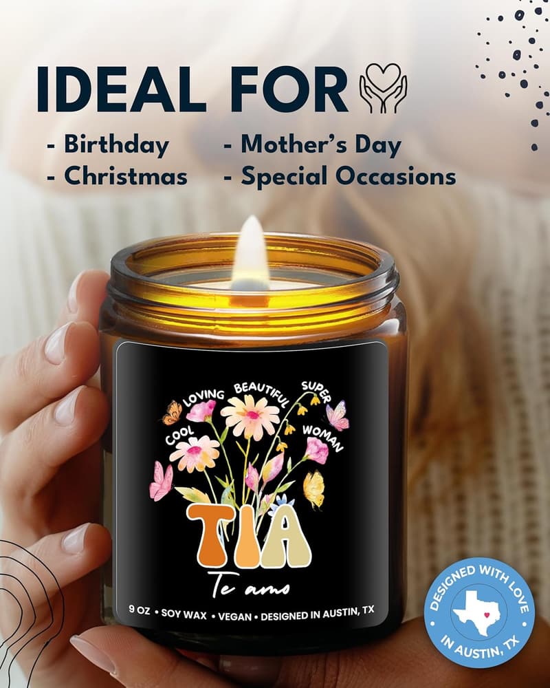 Aunt Birthday Candle - Best Aunt Ever Gift in Spanish