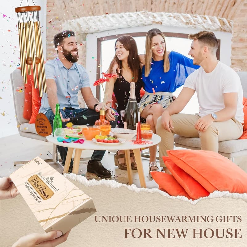 Housewarming Wind Chimes - Unique Gift for Couples & Homeowners