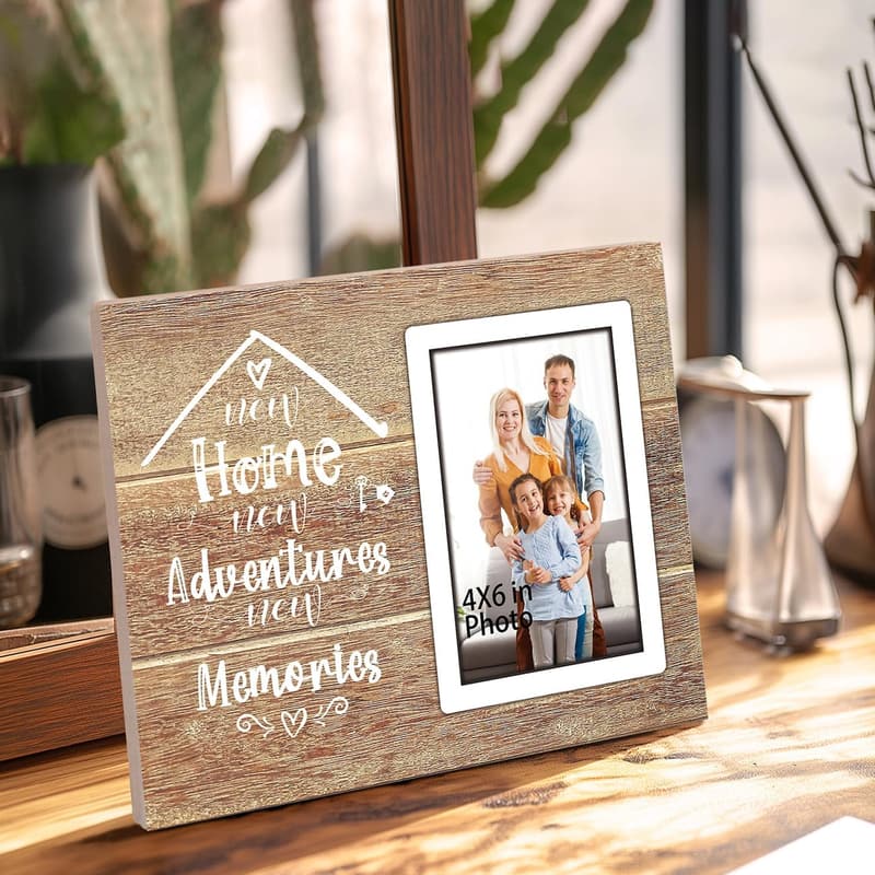 Housewarming Gift: 4x6 Photo Frame for Couples & Families