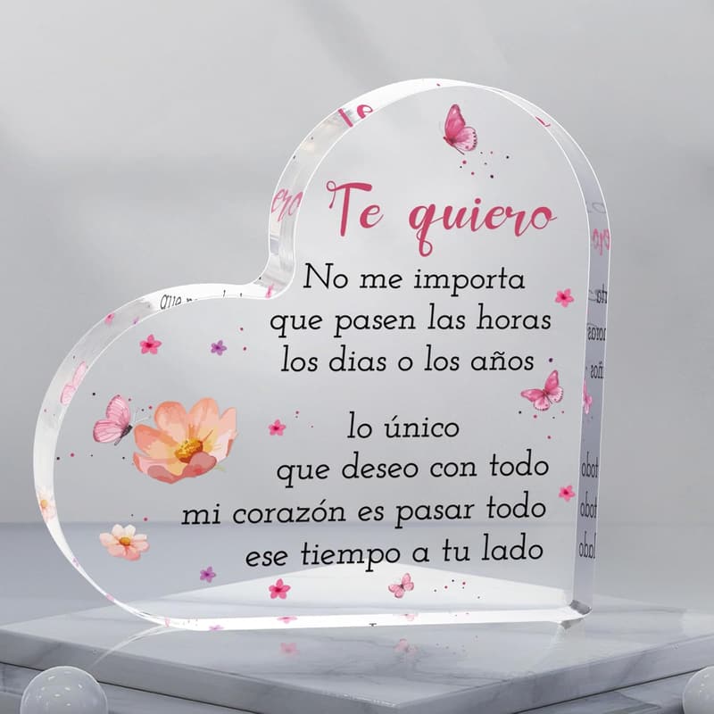Valentine's Day Heart Acrylic Plaque for Wife