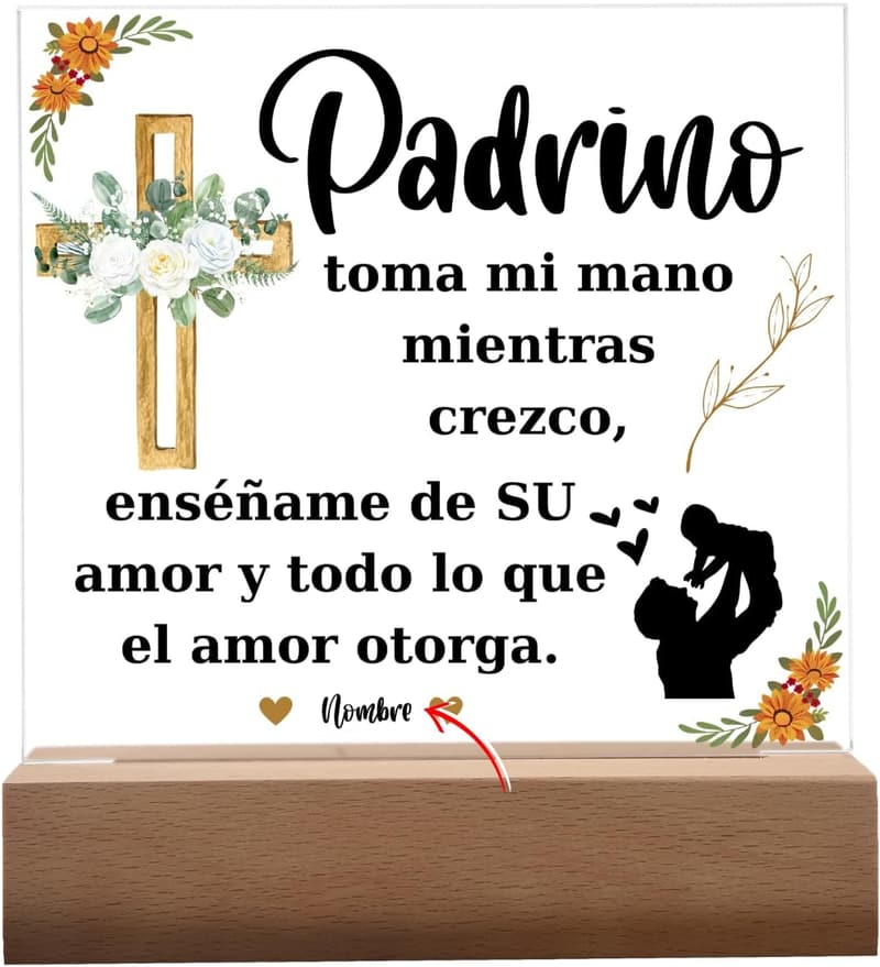 Father's Day Personalized Acrylic Keepsake for Godparents
