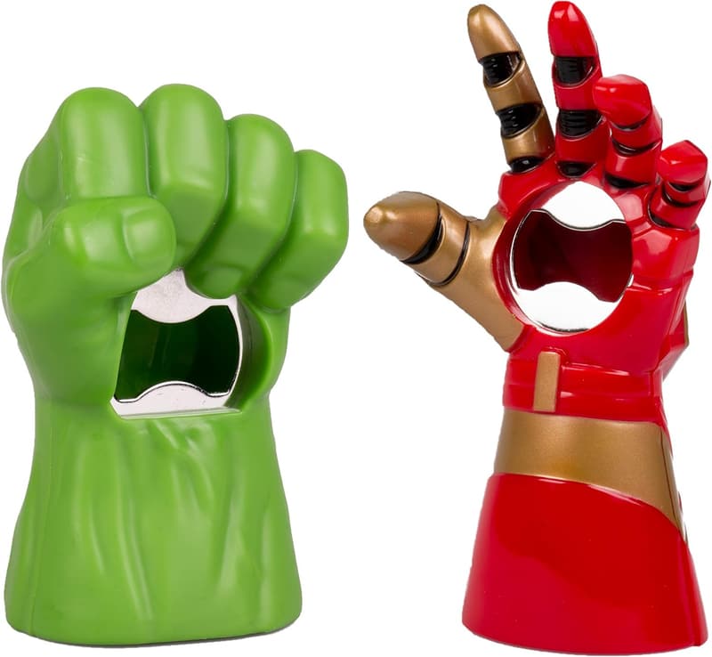 Father's Day Marvel Avengers Hulk & Iron Man Bottle Openers Set