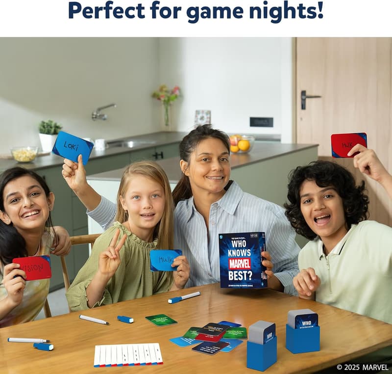 Marvel Quiz Card Game - Family Fun for Ages 8+