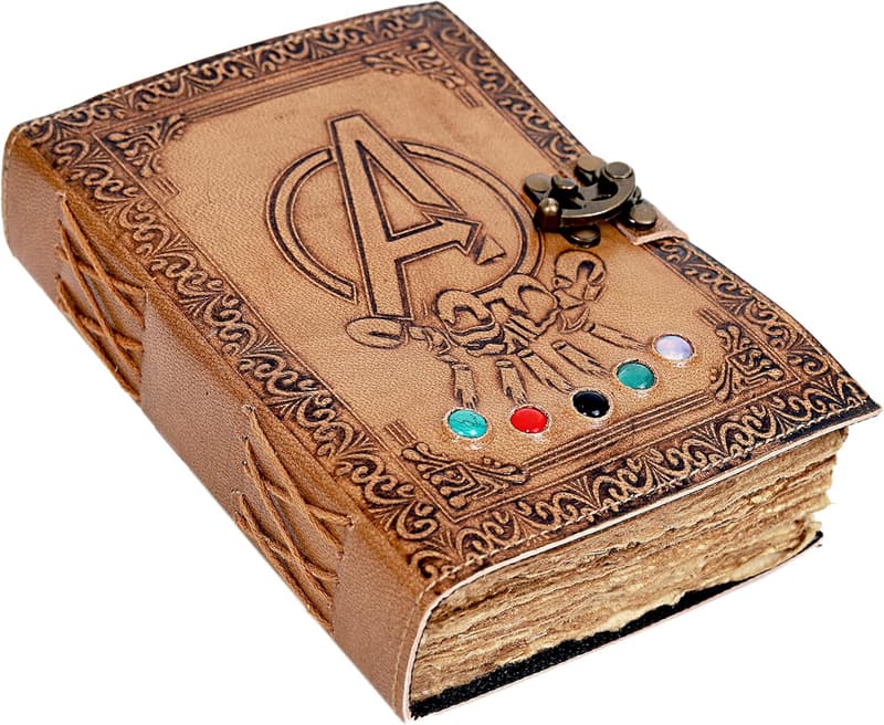 Avengers Thanos Stone Vintage Leather Journal - 7x5 Inches