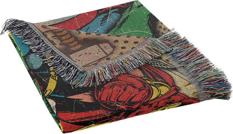 Retro Heroes Woven Tapestry Throw Blanket, 48