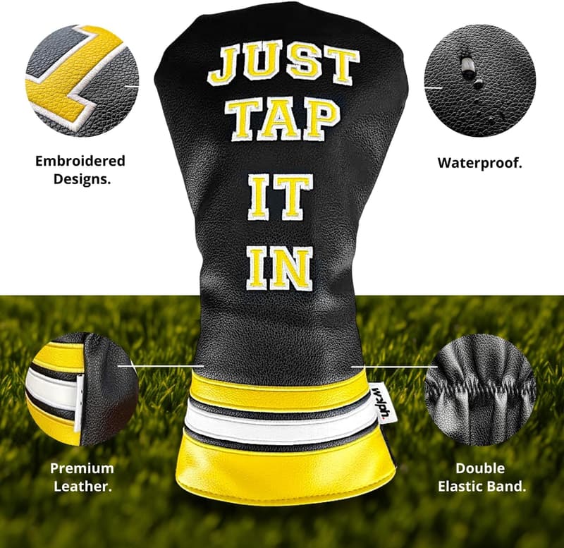 Funny Personalized Golf Club Headcovers - Premium Leather