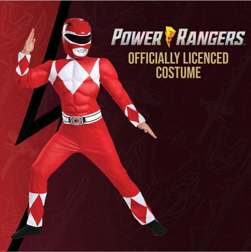 Power Rangers Red Ranger Muscle Costume with Mask