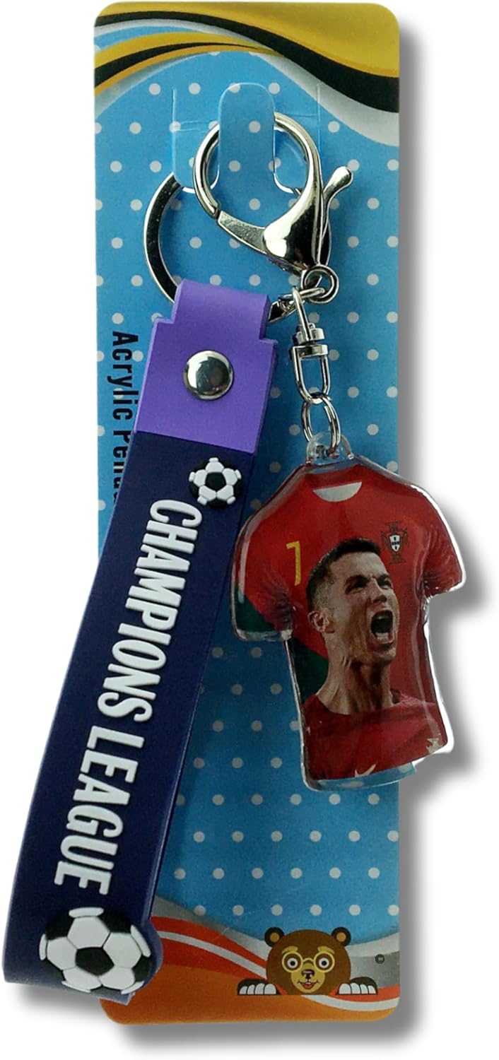 Cristiano Ronaldo Keychain - Smiling Soccer Star Gift