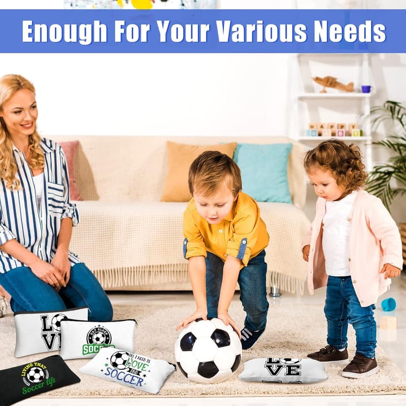 Soccer Gifts Cosmetic Bag Set for Fans & Players - 18 Pcs