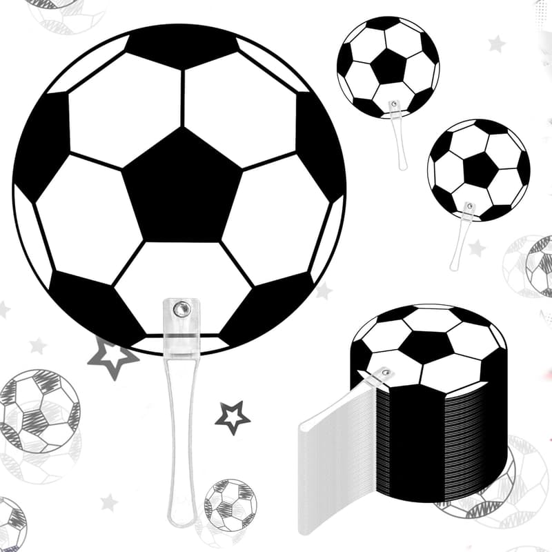 Soccer Party Favors: 24 Plastic Handheld Fans