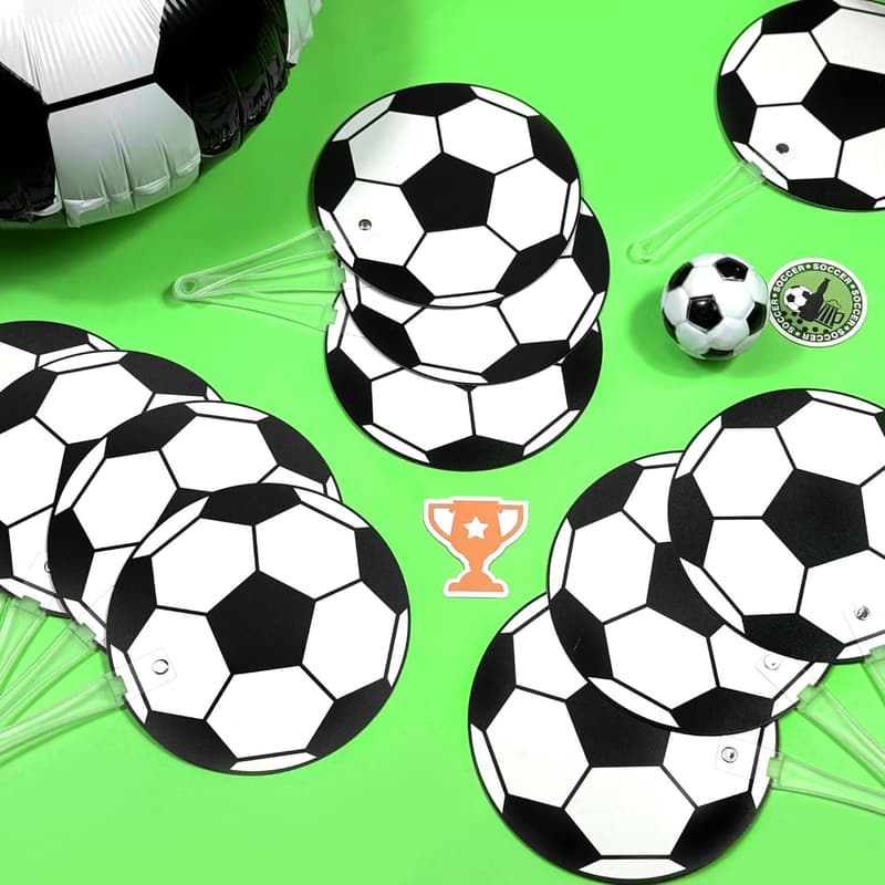 Soccer Party Favors: 24 Plastic Handheld Fans