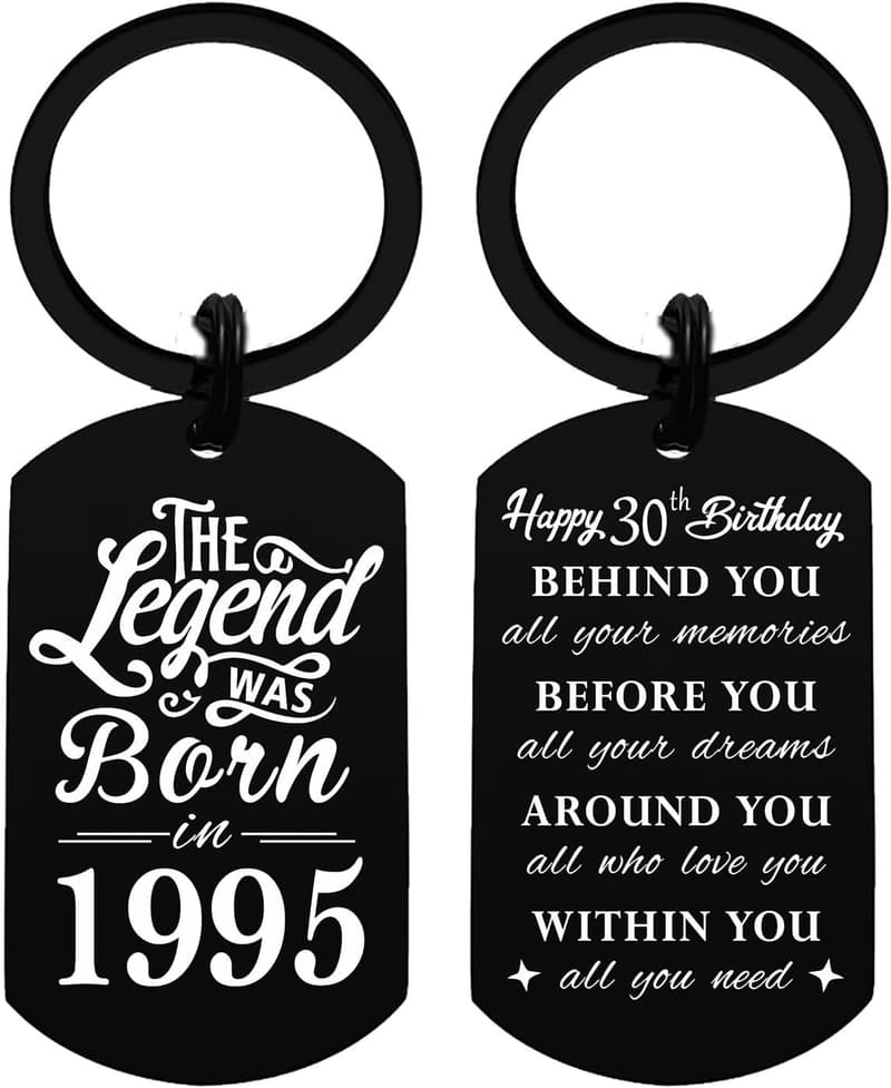 30th Birthday Keychain Gift for Him/Her, Born in 1995