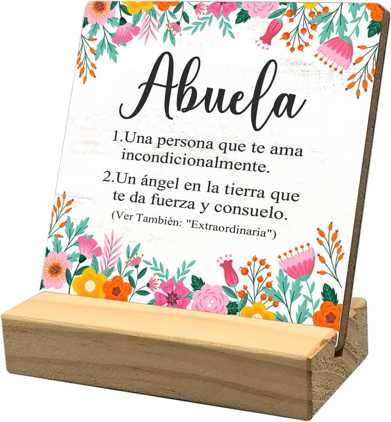 Spanish Quote Wooden Plaque for Abuela - Perfect Gift for Grandma