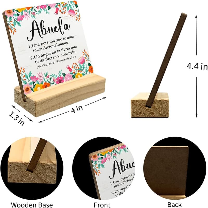 Spanish Quote Wooden Plaque for Abuela - Perfect Gift for Grandma