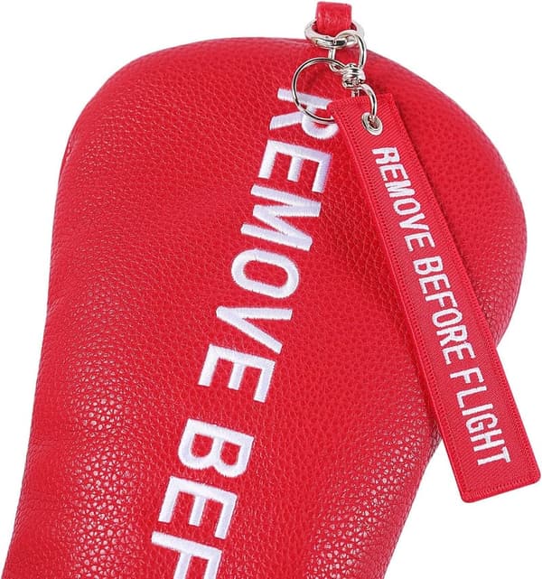Golf Head Cover with Remove Before Flight Design