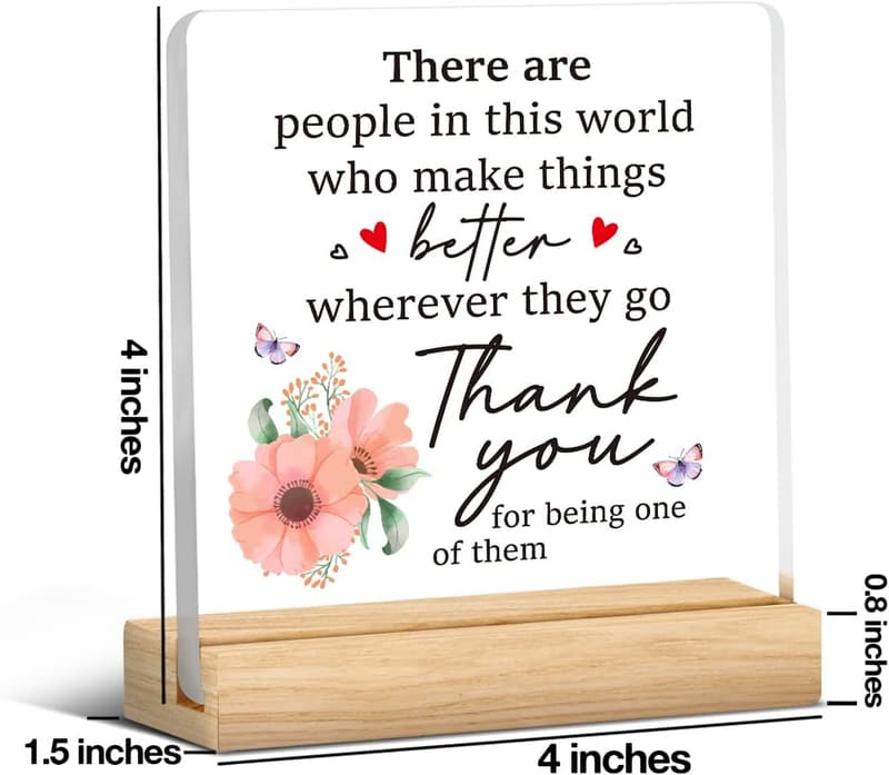 Mother's Day Acrylic Plaque - Thank You Gift for Mom