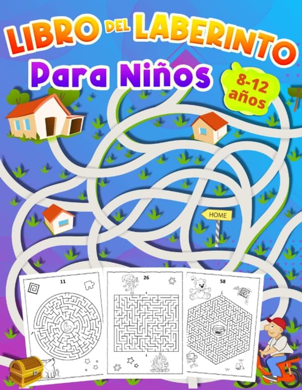 Children's Maze Activity Book for Ages 8-12