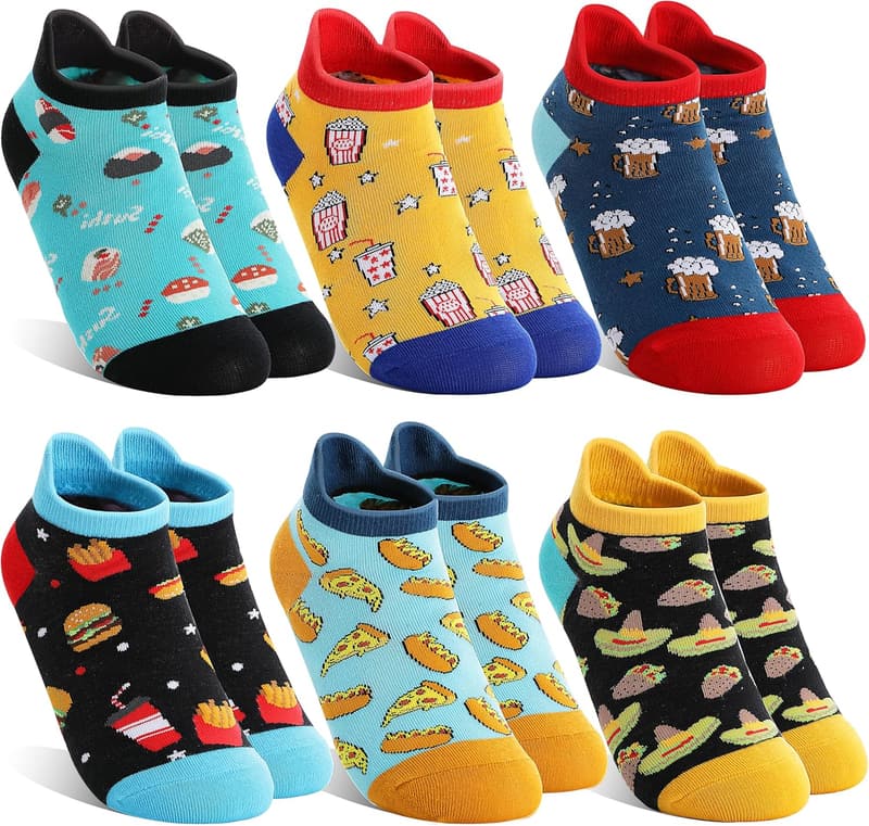 Kids' Low Cut Cartoon Ankle Socks - 6 Pairs
