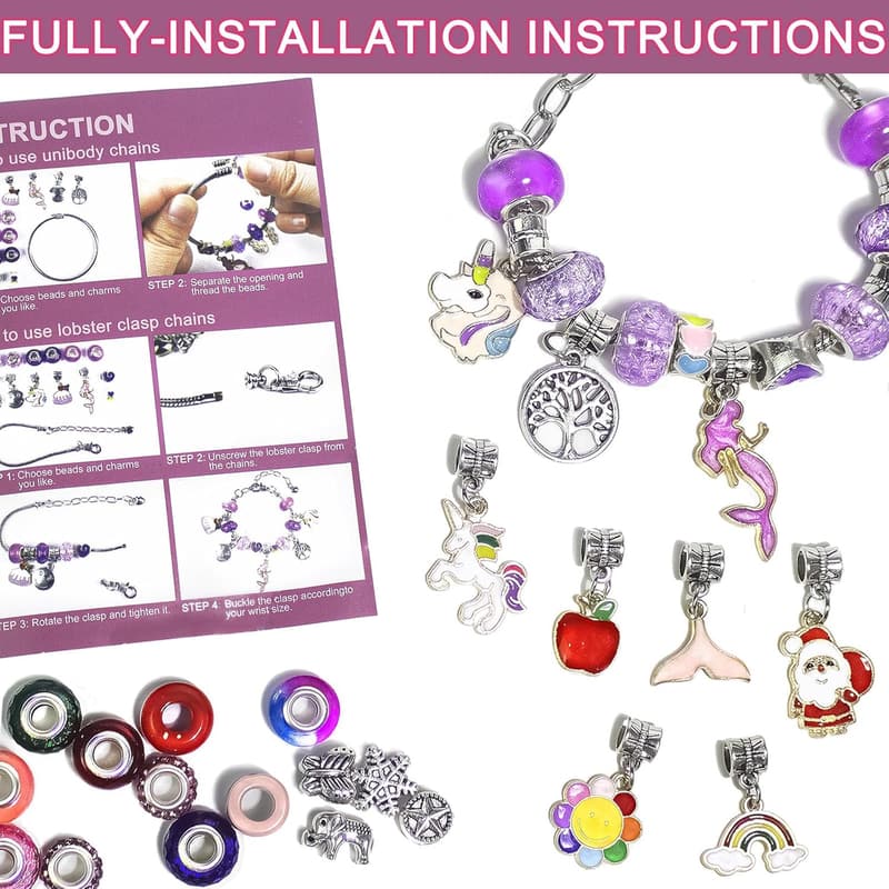 Friendship Bracelet Making Kit - 200 Pcs for Girls Ages 4-12