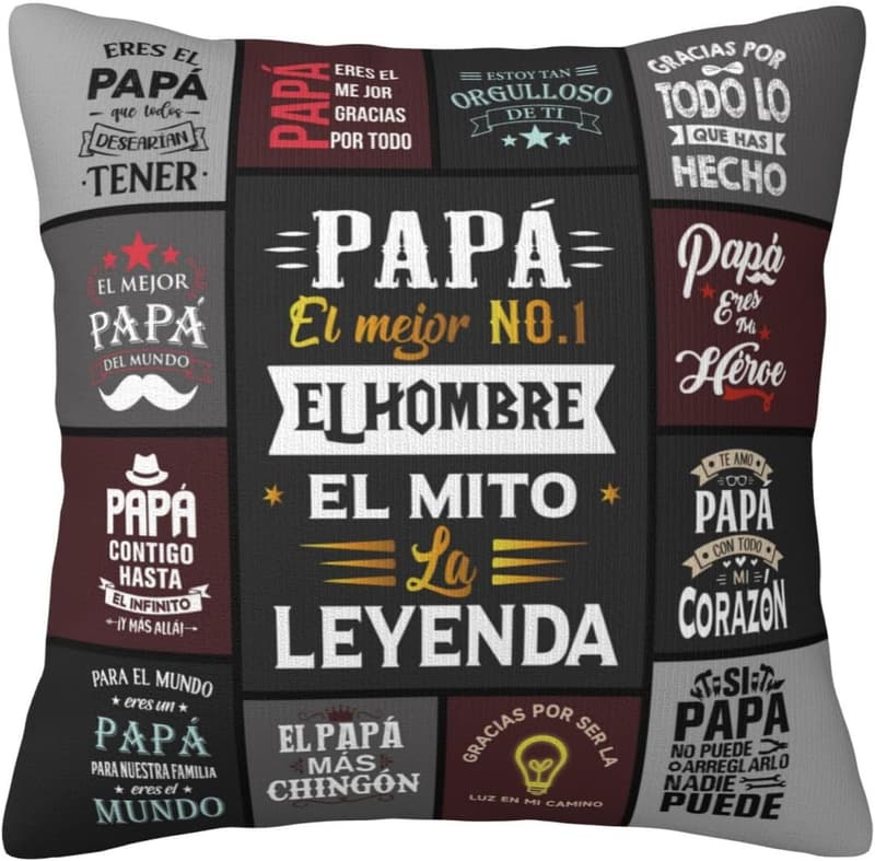 Father's Day Throw Pillow Cover for Mexican Dads - 18