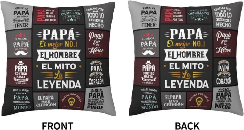 Father's Day Throw Pillow Cover for Mexican Dads - 18