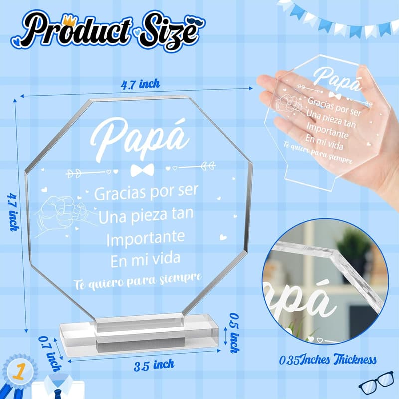 Father's Day Acrylic Plaque Keepsake Gift for Dad