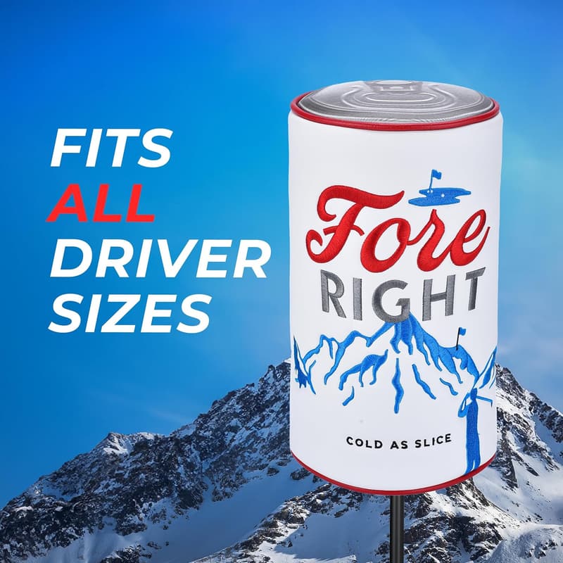 Funny Beer Can Golf Driver Headcover - Tour Grade PU Leather