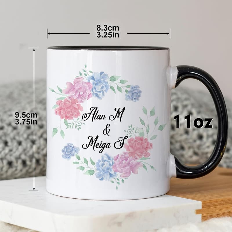 Personalized Ceramic Coffee Mug for Christmas Gifts, 11oz