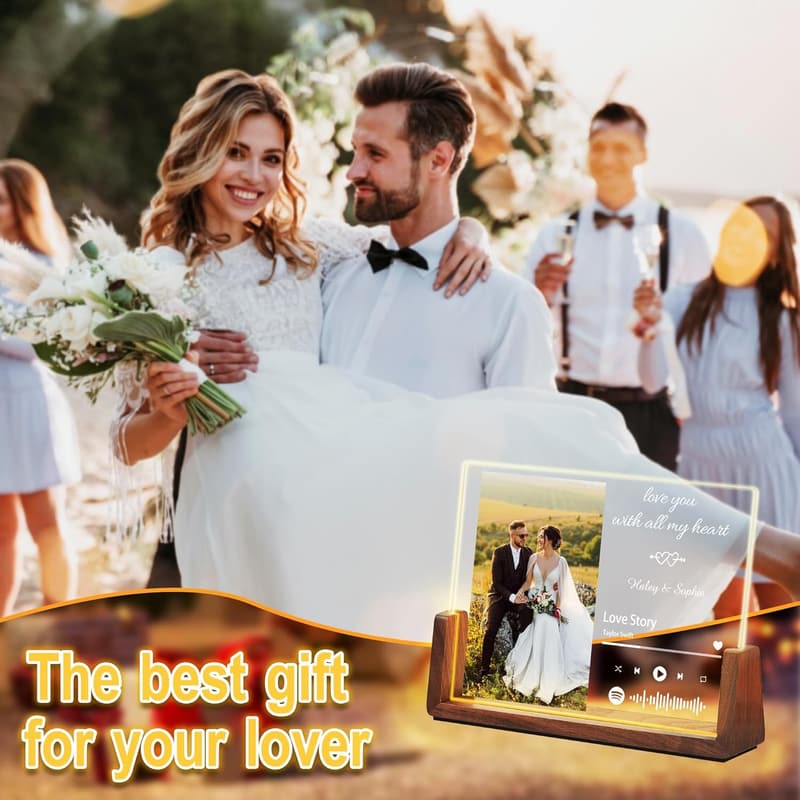 Personalized Spotify Plaque for Couples - Custom LED Frame