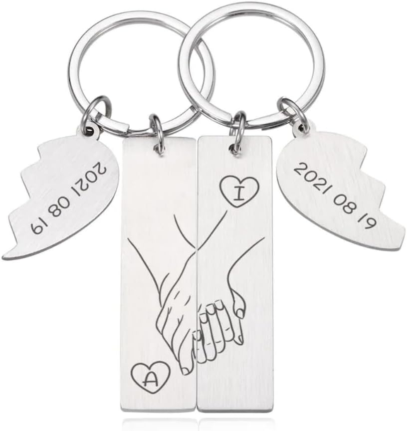 Personalized Matching Keychains for Couples