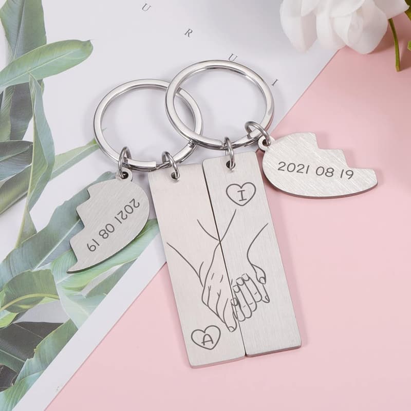 Personalized Matching Keychains for Couples