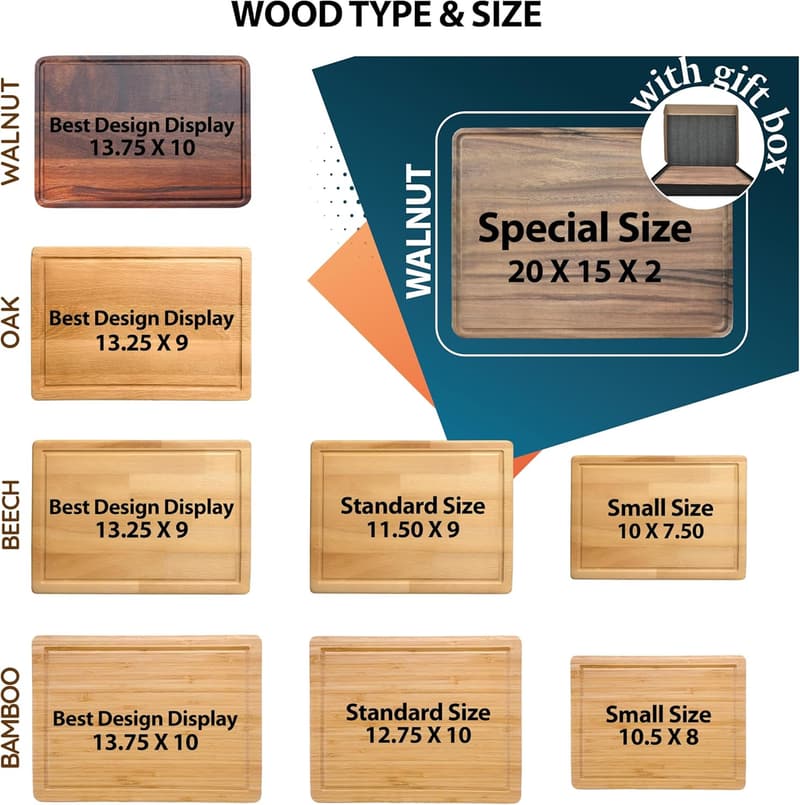 Personalized Wood Cutting Board - Custom Engraved Gift for Couples