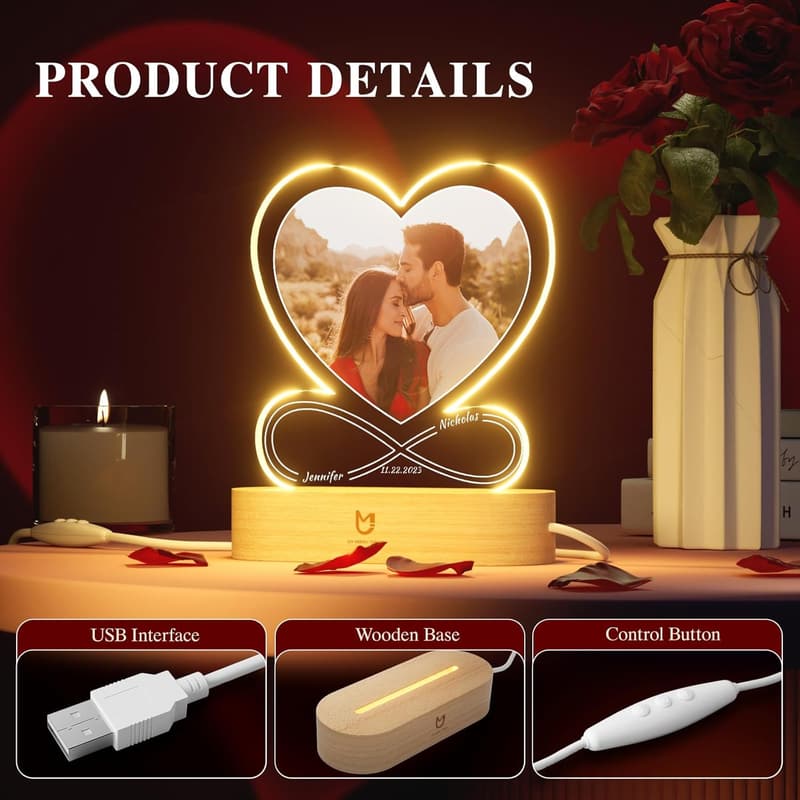 Valentine's Day Customized Night Light for Couples