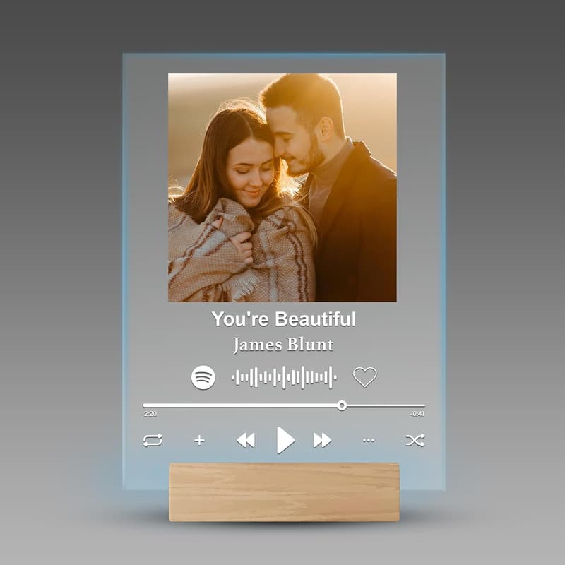 Custom Spotify Plaque with Photo - Personalized Acrylic Album Cover