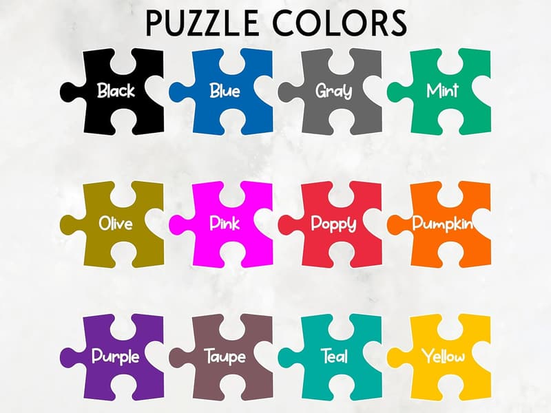 Valentine's Day Personalized Couples Puzzle Name Sign - Acrylic
