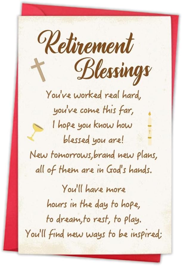 Christian Retirement Card for Coworkers and Friends